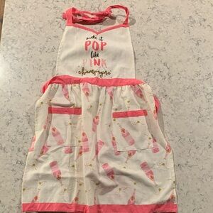Women’s Apron with Pink and Gold Design